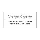 エレガントスクリプト署名#73名前差出人住所 ラバースタンプ (インプリント)