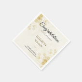 エレガントスクリプト退職パーティー金ゴールド紙吹雪ゲスト スタンダードカクテルナプキン (角)