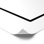 エレガントスクリプト黒と白の結婚バー ポスター (角)