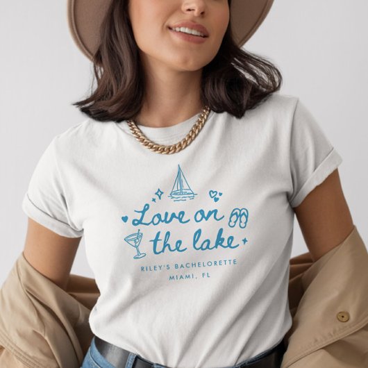エレガントスクリプト「湖の恋」バチェラー Tシャツ