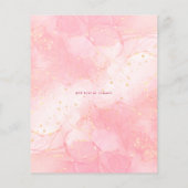 エレガントスクリプトBurgundyバラ金ゴールド結婚のメニュー (裏面)