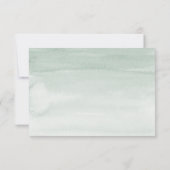 エレガントスクリプトEucalyptus Greenery結婚. 出欠カード (裏面)