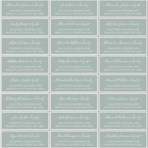 エレガントスクリプトSage Greenの結婚ゲストアドレス