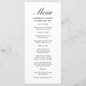 エレガントスクリプフォーマルト最小結婚白 メニュー (正面)