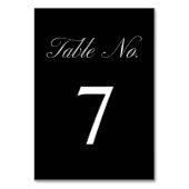 エレガントスクリプフォーマルト最小結婚黒 テーブルナンバー (裏面)