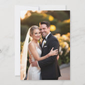 エレガントスクリプミニマルト日付を保存結婚する 招待状 (裏面)