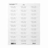 エレガントスクリプミニマルト白黒差出人住所 ラベル (フルシート)