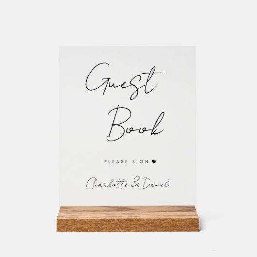 エレガントスクリプミニマルト結婚, Guestbook アクリルサイン (正面)