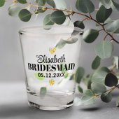 エレガントスクリプモダントかわいいグリッターハートカスタム ショットグラス