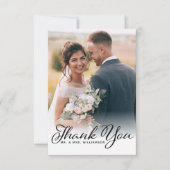 エレガントスクリプモダントのフラットサンキューカード サンキューカード (正面)