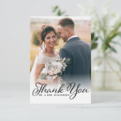 エレガントスクリプモダントのフラットサンキューカード サンキューカード (スタンド正面)