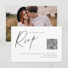 エレガントスクリプモダントミニマル結婚リストのQRコード 出欠カード
