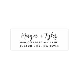 エレガントスクリプモダント手書きアドレス ラバースタンプ