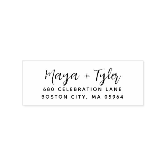 エレガントスクリプモダント手書きアドレス ラバースタンプ (インプリント)