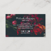 エレガントスクリプモダント濃色の花 名刺 (裏面)