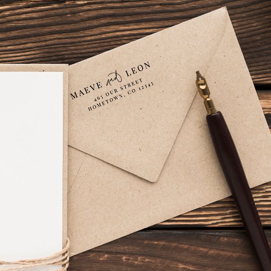 エレガントスクリプモダント結婚シスタイリッシュック夫婦 セルフインキングスタンプ