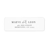 エレガントスクリプモダント結婚シスタイリッシュック夫婦 ラベル (正面)