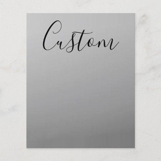 エレガントスクリプモダント編集可能ブラック文字書の チラシ (正面)