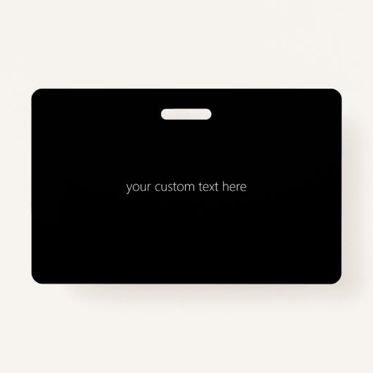 エレガントスクリプモダント編集可能ブラック文字書の バッジ (裏面)