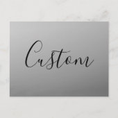 エレガントスクリプモダント編集可能ブラック文字書の ポストカード (正面)