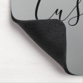 エレガントスクリプモダント編集可能ブラック文字書の マウスパッド (コーナー)