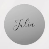 エレガントスクリプモダント編集可能ブラック文字書の ラベル (デザイン2)