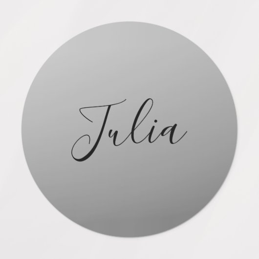 エレガントスクリプモダント編集可能ブラック文字書の ラベル (デザイン1)