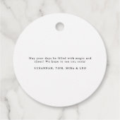 エレガントスクリプモダント金ゴールドハートハッピーホリデー フェイバータグ (裏面)