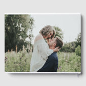 エレガントスクリプモダント金ゴールドハート写真結婚の ゲストブック (裏面)