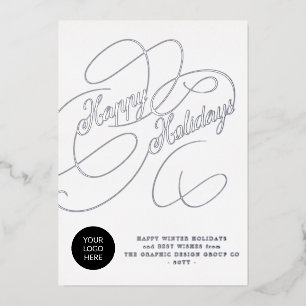 エレガントスクリプ企業のトカスタムロゴ 箔シーズンカード