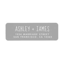 エレガントスクリプ結婚トの差出人住所 ラベル