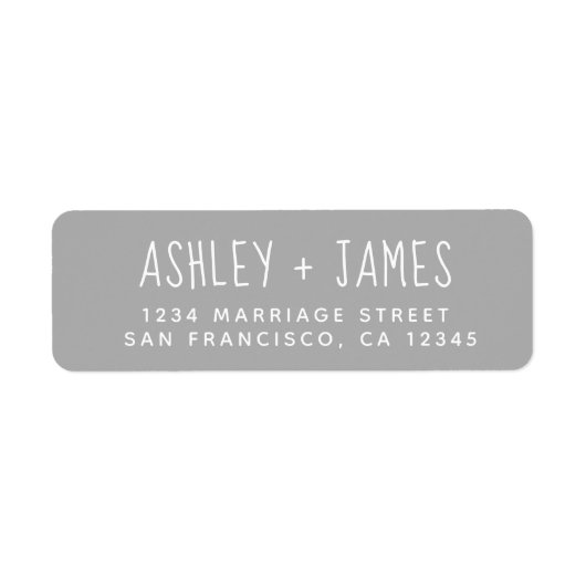 エレガントスクリプ結婚トの差出人住所 ラベル (正面)