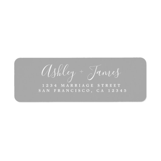 エレガントスクリプ結婚トの差出人住所 ラベル (正面)