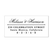 エレガントスクリプ結婚ト名のフォーマル差出人住所 ラバースタンプ (インプリント)
