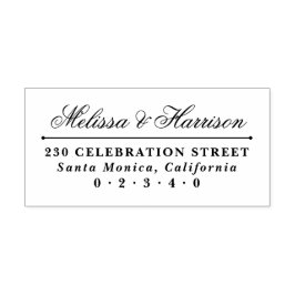 エレガントスクリプ結婚ト名のフォーマル差出人住所 ラバースタンプ