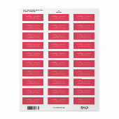 エレガントスクリプ結婚ト差出人住所ラベル ラベル (フルシート)