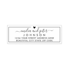 エレガントスクリプ結婚ト差出人住所 セルフインキングスタンプ