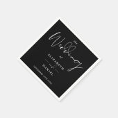 エレガントスクリプ結婚ト スタンダードカクテルナプキン (角)