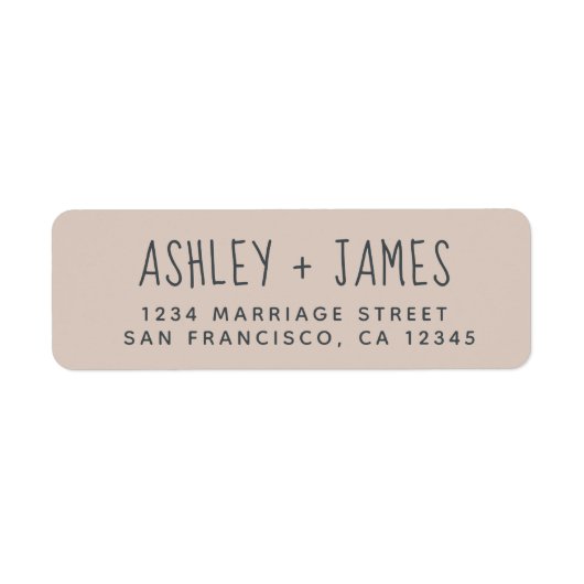 エレガントスクリプ結婚ル差出人住所 ラベル (正面)