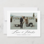 エレガントスクリプ縁どトフラットサンキューカード サンキューカード (正面)