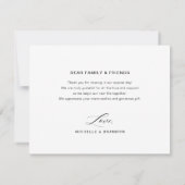 エレガントスクリプ縁どトフラットサンキューカード サンキューカード (裏面)