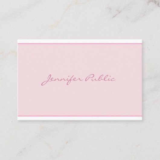 エレガントスクリモダンッミニマルクお洒落プレーン上 名刺 (正面)