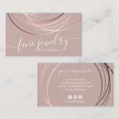 エレガントスクリモダンプトバラ金ゴールドジュエリー 名刺 (正面/裏面)