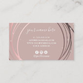 エレガントスクリモダンプトバラ金ゴールドジュエリー 名刺 (裏面)