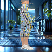 エレガントスコットランドのタータンチェックパタスタイリッシューン カプリレギンス