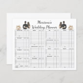 エレガントスタイリッシュウェディングプランナー紙シート (正面/裏面)