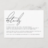 エレガントスタイリッシュカスタムWhite結婚 Black's詳細 エンクロージャーカード (正面)