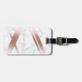 エレガントスタイリッシュガーリーバラ金ゴールド ラゲッジタグ (正面横)