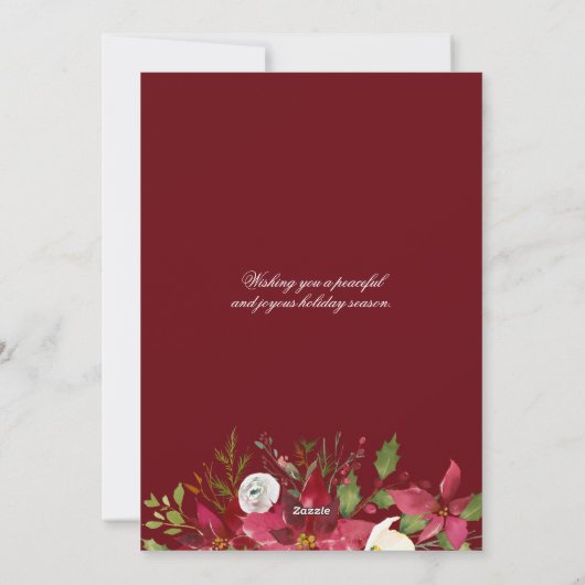 エレガントスタイリッシュクリスマスの写真 シーズンカード (裏面)