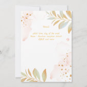 エレガントスタイリッシュク結婚ス 招待状 (裏面)